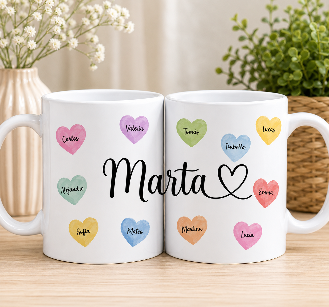 Taza corazones
