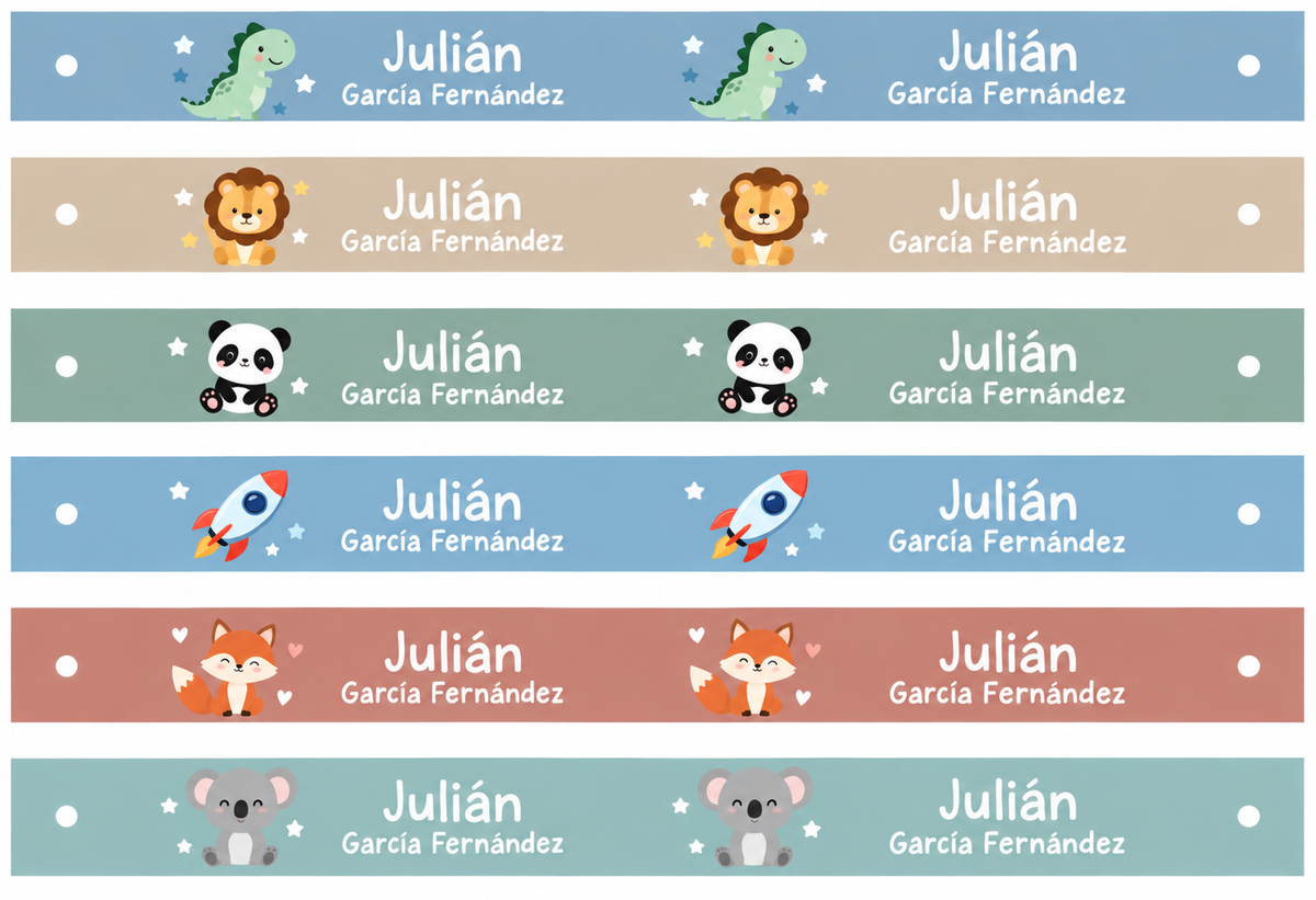 Colgadores personalizados para ropa infantil