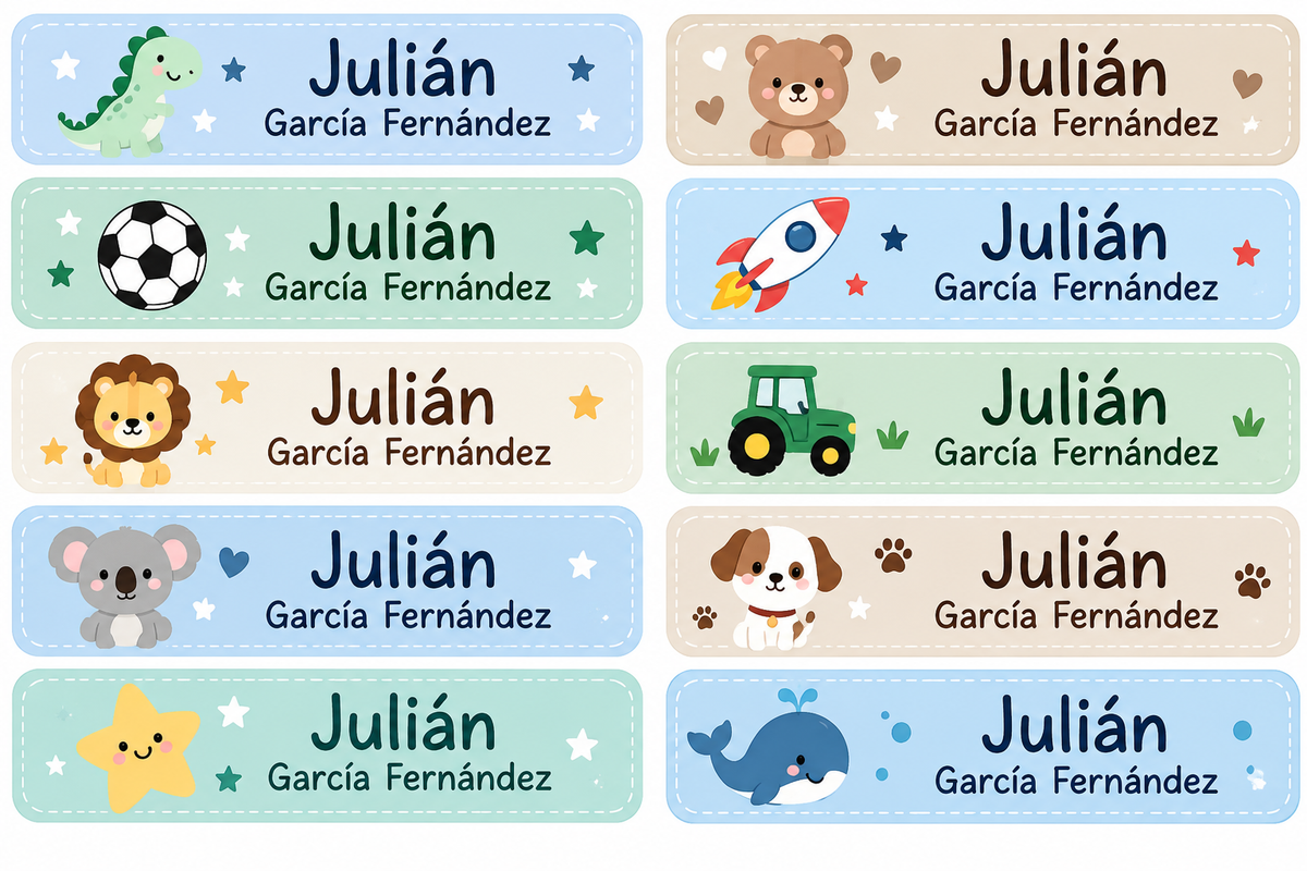Etiquetas termoadhesivas personalizadas para ropa infantil