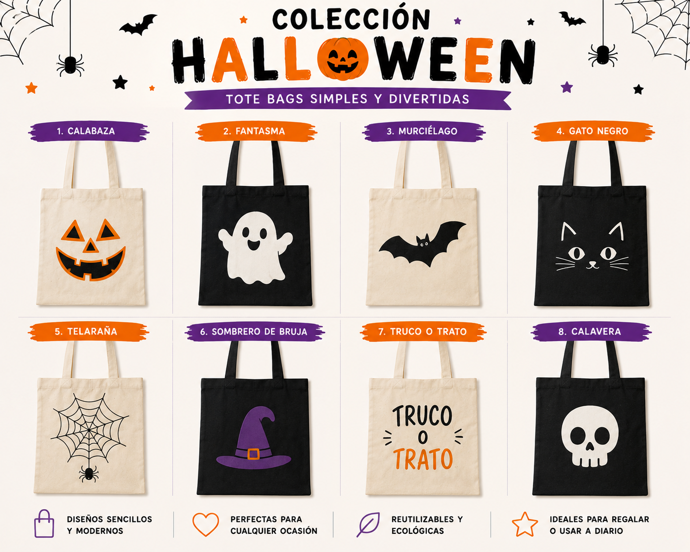 Tote Bag Halloween Personalizada