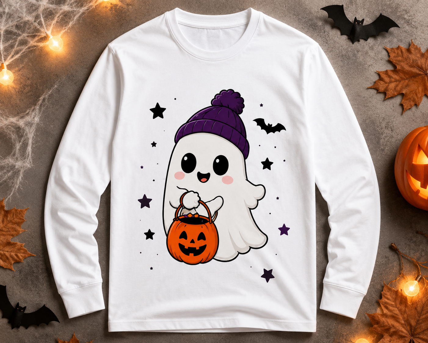 Camiseta Halloween Manga Larga Personalizada Niños y Bebé