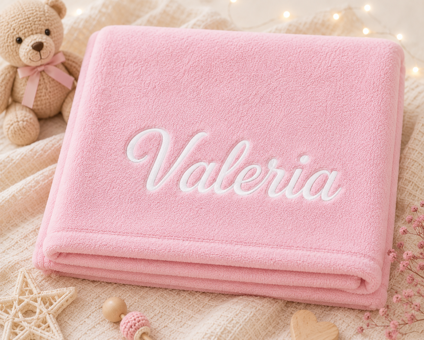 Manta Personalizada Bordada con Nombre | Bebé