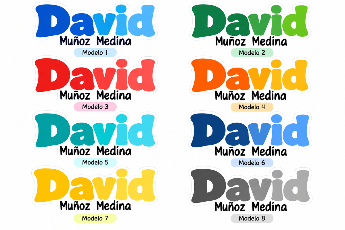 Etiquetas DTF UV personalizadas para material escolar y tuppers