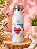 Botella corazones + nombres 500ml