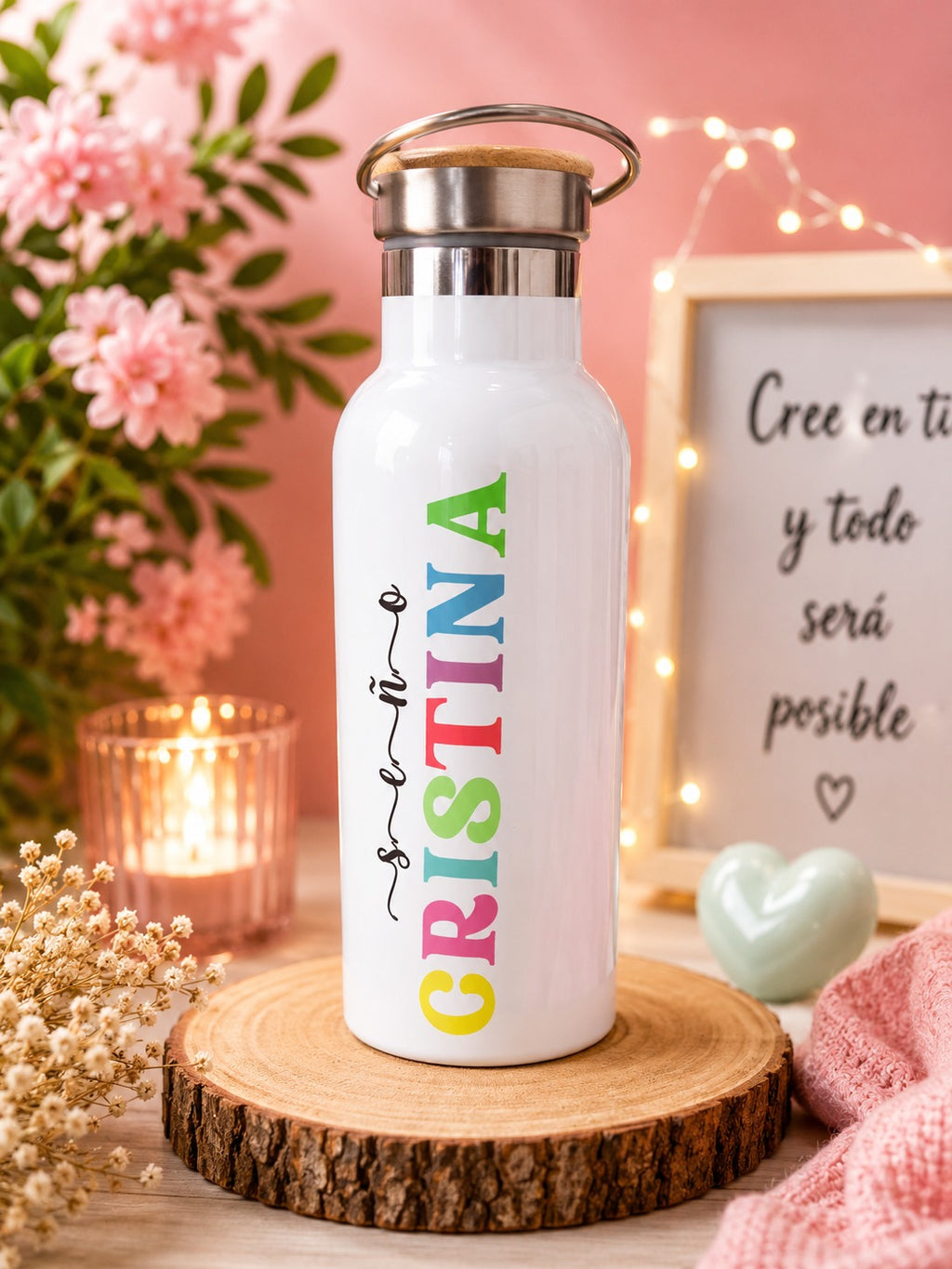 Botella nombre + dibujo 500ml