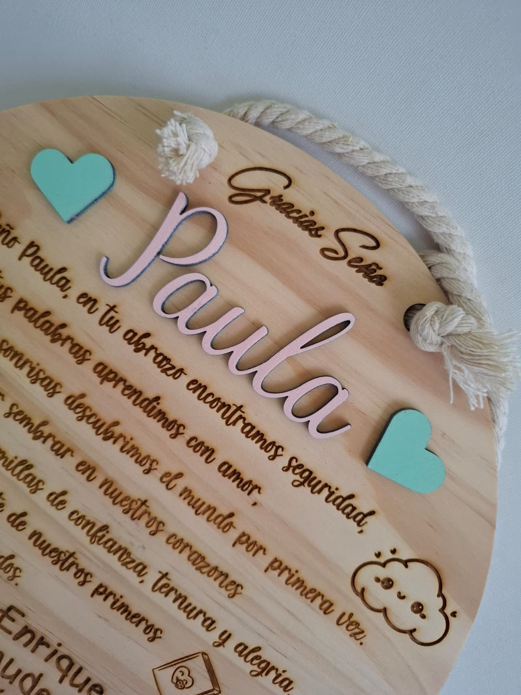 Colgador de madera para profesores
