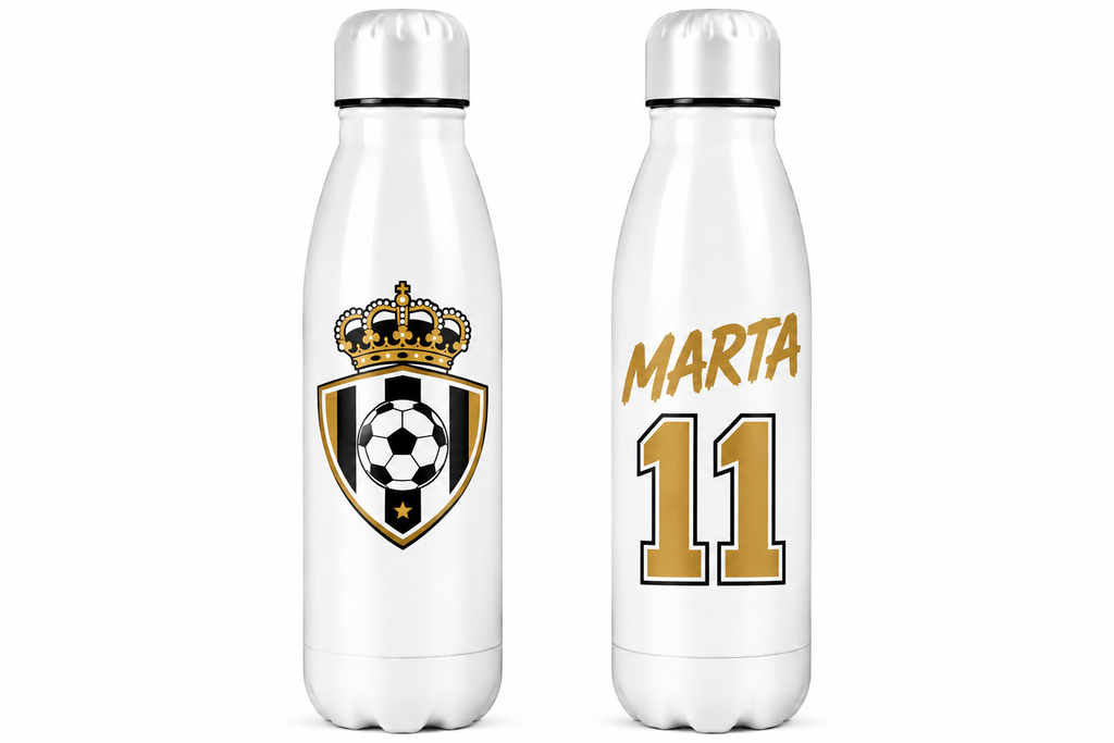 Botella personalizada para equipos de fútbol y eventos