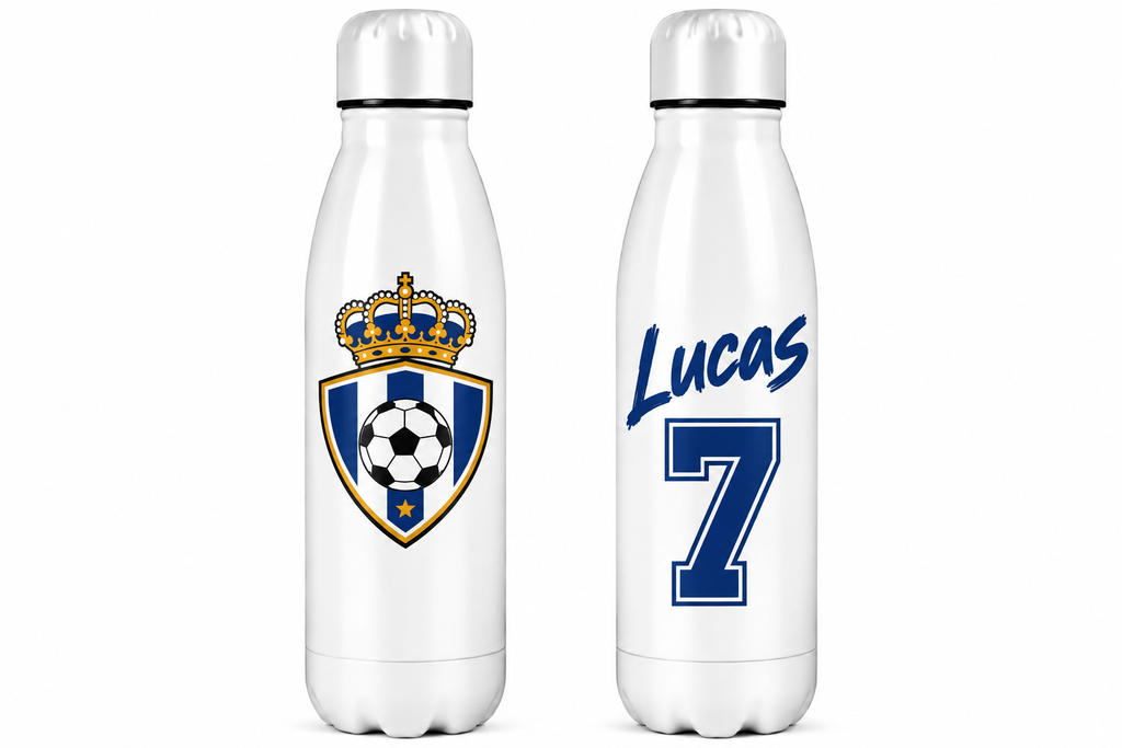 Botella personalizada para equipos de fútbol y eventos