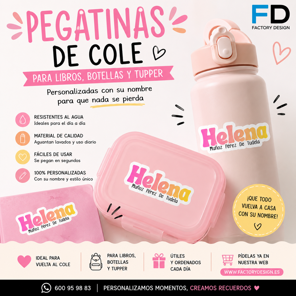 Pack pegatinas material